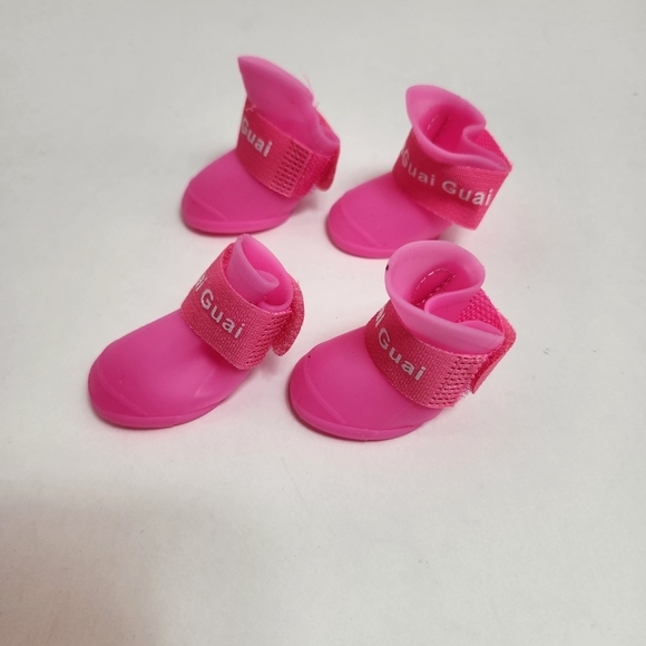 4pcs Dog Shoes, Waterproof Dog Booties, Pet Paw Protector Pet Shoes Small - Picture 2 of 10